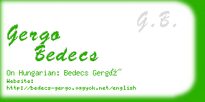 gergo bedecs business card